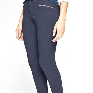 Athleta navy blue ponte moto pants
